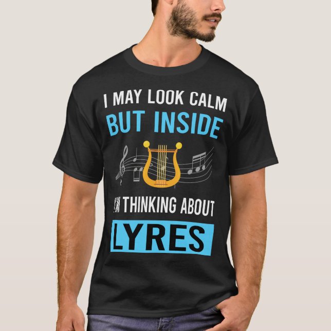 Look Calm Lyre T-Shirt (Front)