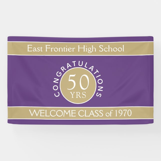 Look! CUSTOM 50 yr reunion banner (Horizontal)