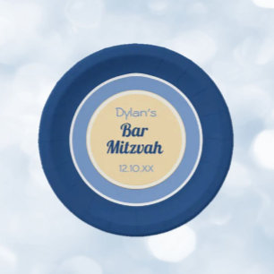 Look! Custom Bar Mitzvah Paper Plate