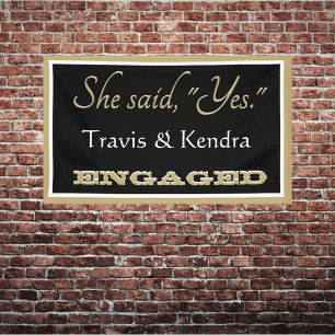 Look! Custom Engagement party banner