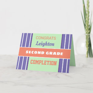 Look! Custom Second grade completion card! Card