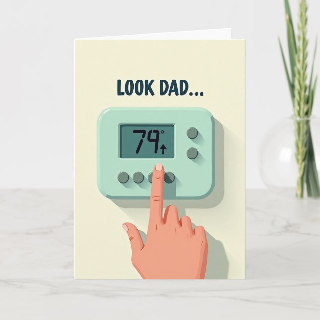 Look Dad Graphic Funny Card (Front)