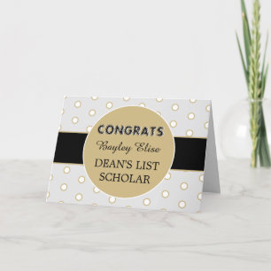 Look! DEAN'S LIST Scholar congrats card