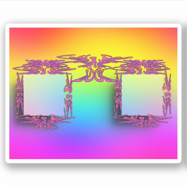 LOOK Fancy Glasses Sticker (Front)