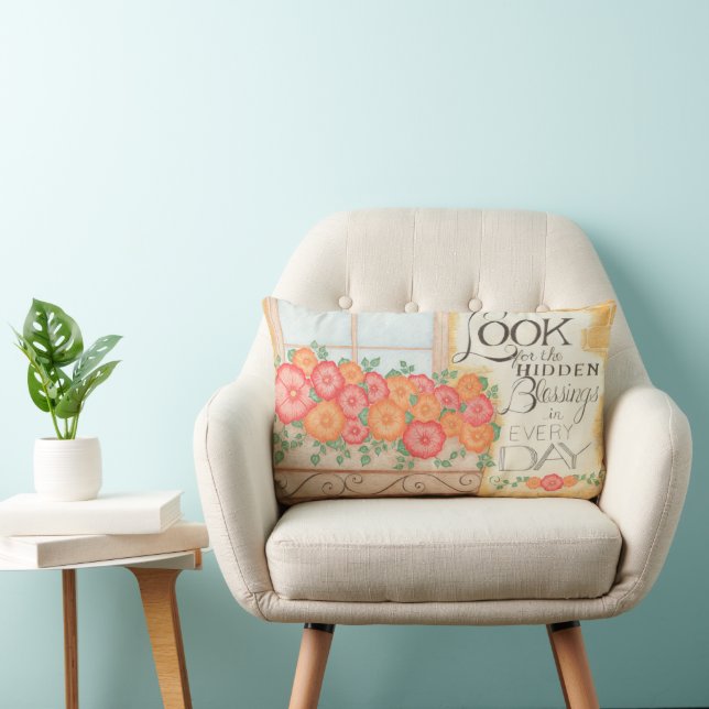 Look for the Hidden Blessings Throw Pillow (Chair)