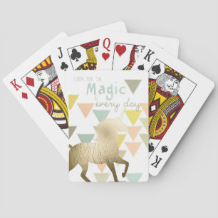 Look for the Magic Everyday Gold Unicorn Playing Cards