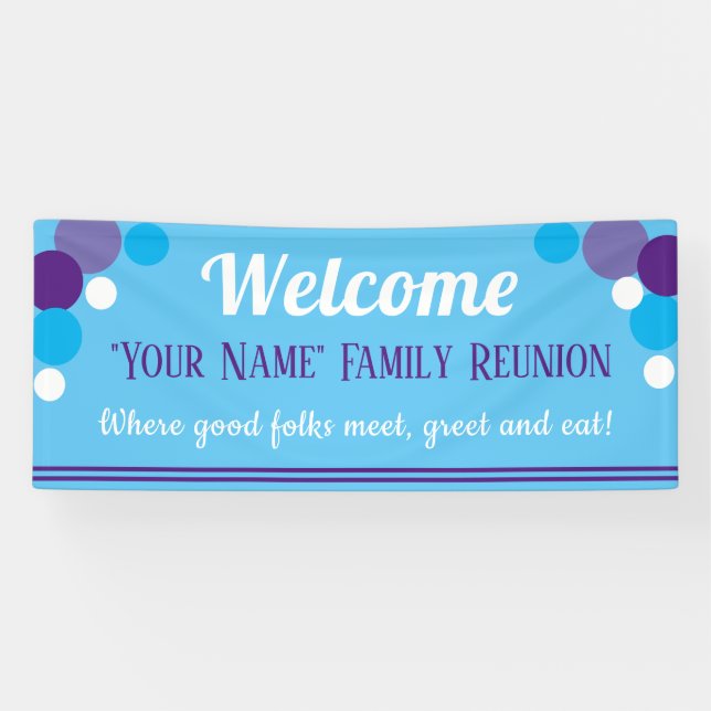 LOOK! Fun, inviting Family Reunion banner (Horizontal)