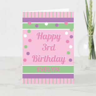 Look! Happy 3rd birthday customised card