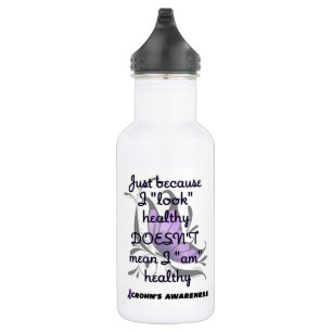 "Look" healthy/Butterfly...Crohn's 532 Ml Water Bottle