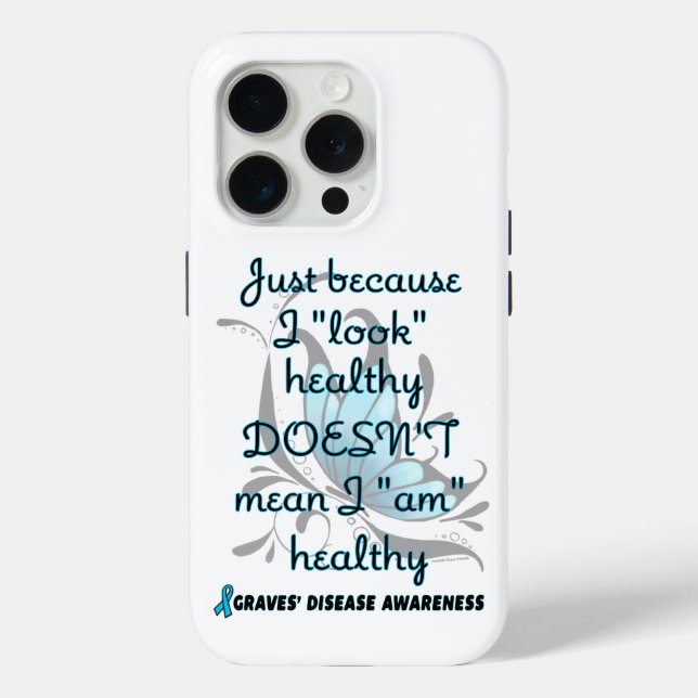 "Look" Healthy/Butterfly...Graves' Case-Mate iPhone Case (Back)