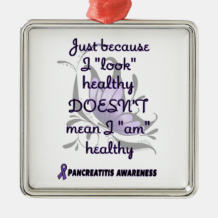 "Look" healthy/Butterfly...Pancreatitis Metal Tree Decoration