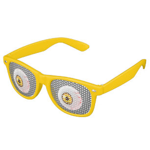 LOOK in the yellow eyeball without a blink Retro Sunglasses