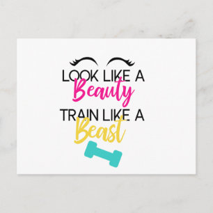 Look Like a Beauty, Train Like a Beast Postcard