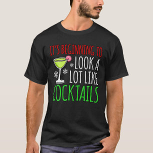 Look Like Cocktails Fun Merry Christmas Santa T-Shirt