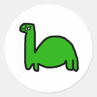 look like sauropod classic round sticker