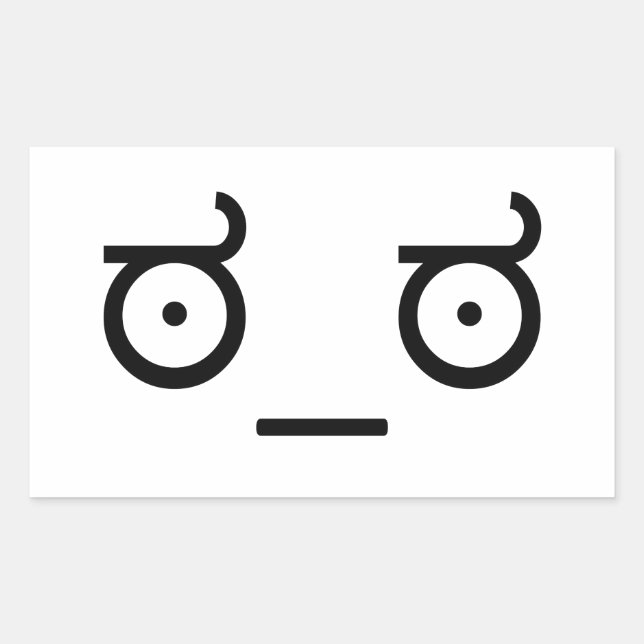 Look of Disapproval Meme Rectangular Sticker (Front)