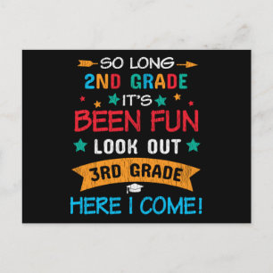 Look Out 3rd Grade Here I Come Back To School Kids Postcard