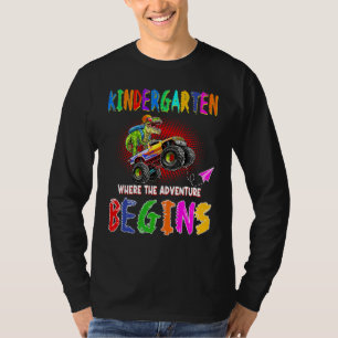 Look Out I'm Going To Crush Kindergarten Vibe Dino T-Shirt