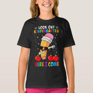 Look Out Kindergarten Here I Come Back to School T-Shirt