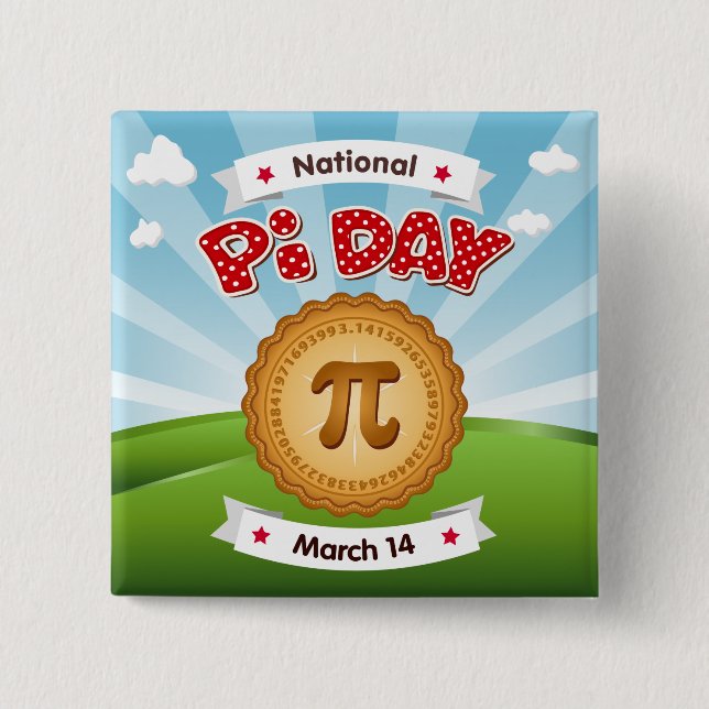 Look Sharp on Pi Day 15 Cm Square Badge (Front)