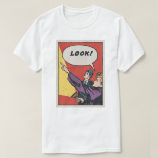 LOOK! The Thing in the Sky • Golden Era Comic Art T-Shirt