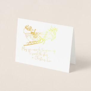 LOOK TO THE STARS Holiday Card Gold