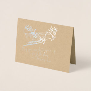 LOOK TO THE STARS Holiday Card Silver