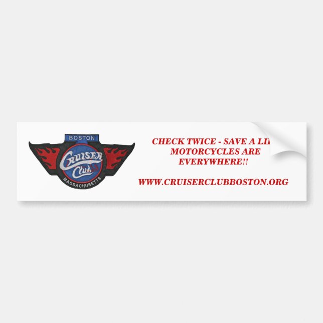 Look Twice!!  CCB Bumper Sticker - Customised (Front)