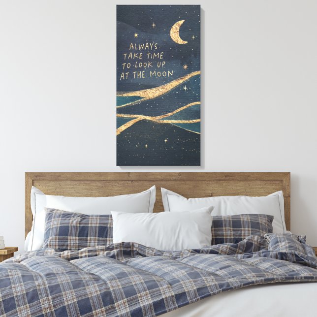 Look Up At The Moon Canvas Print (Insitu(Bedroom))