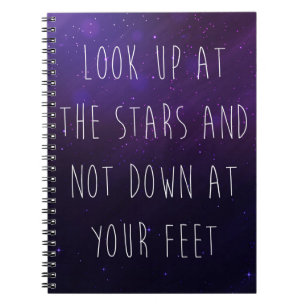 Look Up At The Stars Motivational Quote Spiral Notebook