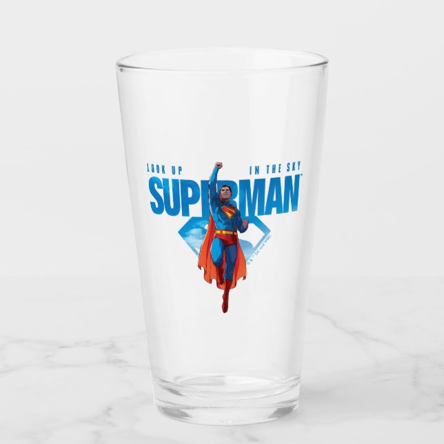 Look Up It’s Superman Glass (Front)