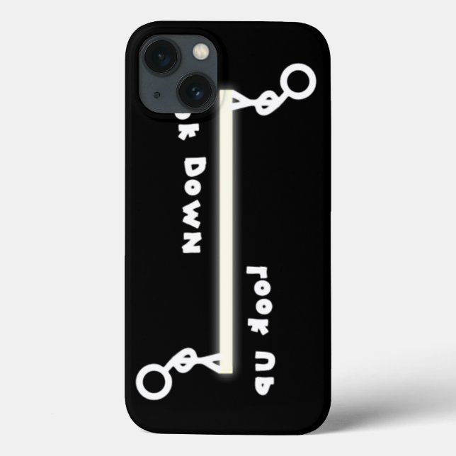 Look up vs look down (& the stick men) Case-Mate iPhone case (Back)
