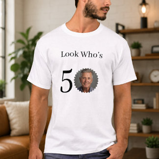 Look Who’s 50 Birthday Shirt Custom Photo Funny 