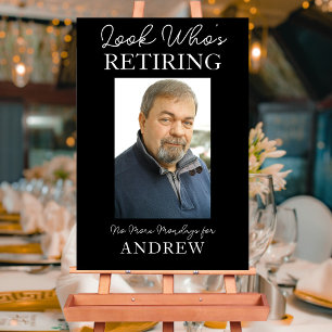 Look Who’s Retiring Funny Gift   Happy Retirement  Poster