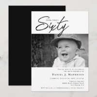 Look Who’s Sixty Funny baby Photo 60th Birthday