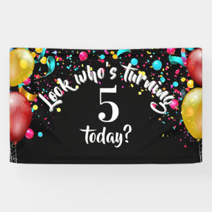 Look Who’s Turning Birthday Banner – Customisable