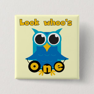 Look Whoo's 1 Tshirts and Gifts 15 Cm Square Badge