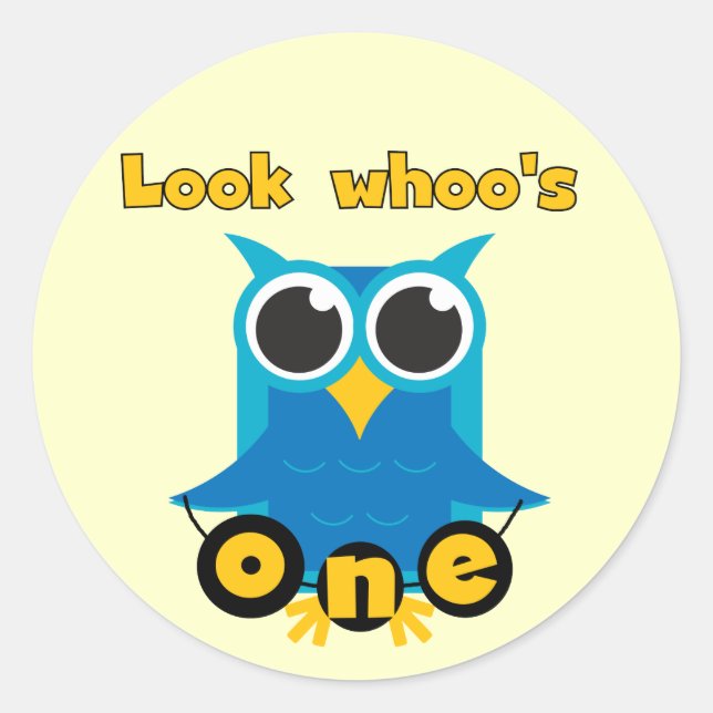 Look Whoo's 1 Tshirts and Gifts Classic Round Sticker (Front)