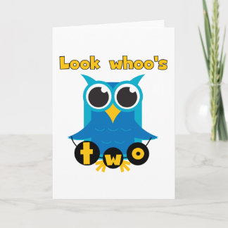Look Whoo's 2 Birthday Tshirts and Gifts Card