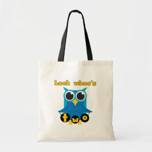 Look Whoo's 2 Birthday Tshirts and Gifts Tote Bag