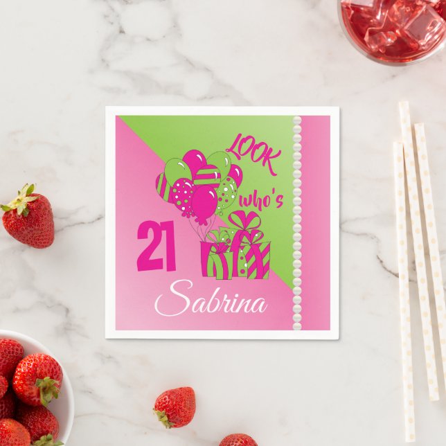 Look Who's 00th Birthday Napkin (Insitu)