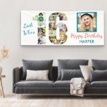 Look Who's 16 Photo Collage 16th Birthday Party Banner<br><div class="desc">Custom 16th birthday banner which you can personalise with a name and some of your favourite photos. The photo template displays your pictures in a photo collage which forms the number 16 as well as one main square picture. The design reads "look who's 16 .. Happy Birthday [your name]".</div>