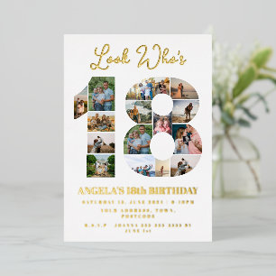 look who's 18 Photo Collage teenager birthday