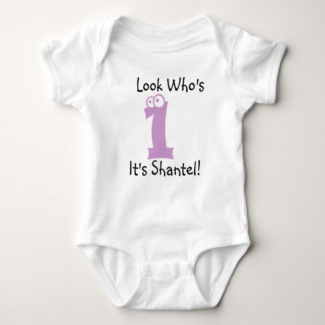 Look Who's 1 Customisable Birthday Tshirt (Front)