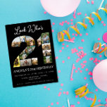 look who's 21 Photo Collage sign 21st birthday Invitation<br><div class="desc">Celebrate turning twenty-one in style with this sleek and modern 21st Birthday Photo Collage Invitation, beautifully designed by The Arty Apples. Featuring an elegant black background, bold “21” photo collage, and fully customisable party details, this invite is perfect for milestone celebrations for him or her. Ideal for classy birthday parties,...</div>