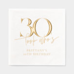 Look Who's 30 Funny Simple 30th Birthday Foil Napkins<br><div class="desc">Look Who's 30 Funny Simple 30th Birthday Foil Napkins</div>