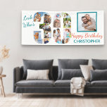 Look Who's 30 Photo Collage 30th Birthday Party Banner<br><div class="desc">Custom 30th birthday banner which you can personalise with a name and some of your favourite photos. The photo template displays your pictures in a photo collage which forms the number 30 as well as one main square picture. The design reads "look who's 30 .. Happy Birthday [your name]".</div>