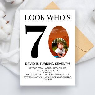 Look Who's 30th 40th 50th 60th 70th Birthday Party Invitation