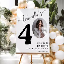 Look Who's 40! Modern Photo 40th Birthday