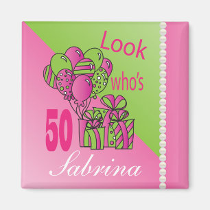 Look Who's 50   50th Birthday Magnet